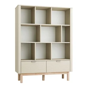 Regał Miloo duży beżowy z szufladą - Półki i regały dla dzieci - miniaturka - grafika 1