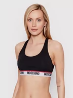 Bielizna sportowa damska - MOSCHINO Underwear & Swim Biustonosz top 6809 9003 Czarny - miniaturka - grafika 1