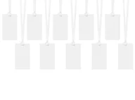 Gadżety dla niej i dla niego - PartyDeco Zawieszki do prezentów "Prostokątne", białe, 6 szt ZDZ-008 - miniaturka - grafika 1