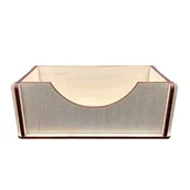 Dekoratorstwo - Podajnik Drewniany na Wizytówki Wizytownik ze Sklejki Etui Decoupage Dekor - miniaturka - grafika 1