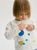 Bluzki dla niemowląt - Reserved - Bluza z aplikacją Miffy - złamana biel - miniaturka - grafika 1