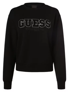 Bluzy damskie - GUESS - Damska bluza nierozpinana, czarny - grafika 1
