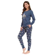 Piżamy damskie - Piżama Damska Z Nadrukiem W Zwierzątka-M - miniaturka - grafika 1