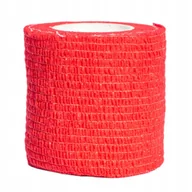 Piłka nożna - Taśma Do Getrów Czerwona Piłkarska Szeroka Bandaż Kohezyjny 4,5M Tejp - miniaturka - grafika 1