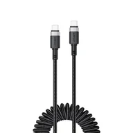 Kable USB - Kabel przewód spiralny USB-C - USB-C 480Mb/s 3A 1.2m - czarny ACEFAST - miniaturka - grafika 1