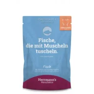 Mokra karma dla kotów - Herrmanns Manufaktur Selection Cat Fisch Garnelen - ryby z krewetkami 100 g - miniaturka - grafika 1