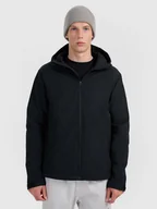 Kurtki i kamizelki sportowe męskie - 4F Kurtka softshell wiatroodporna membrana 5000 męska - czarna 3XL - miniaturka - grafika 1