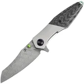 Scyzoryki - KANSEPT Mistaken Damascus Beadblasted Titanium i Rękojeść z Włókna Węglowego Twill K1053D1 - miniaturka - grafika 1
