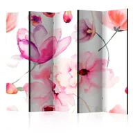 Parawany - Parawan 5-częściowy - Różowe kwiaty II [Room Dividers] (rozmiar 225x172) - miniaturka - grafika 1