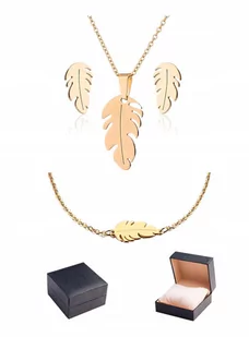 Komplet Celebrytka Bransoletka Naszyjnik Kolczyki - Zestawy biżuterii dla kobiet - miniaturka - grafika 1