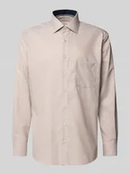 Koszule męskie - Koszula biznesowa o kroju regular fit z bawełny z kołnierzykiem typu kent - miniaturka - grafika 1