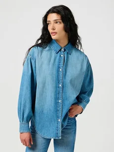 Wrangler Koszula dżinsowa w kolorze błękitnym - Bluzki damskie - miniaturka - grafika 1