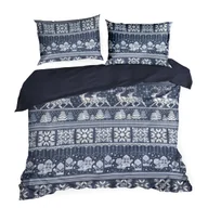 Pościel dla dzieci - Zestaw pościeli flanelowej z motywem świątecznym 100% bawełna FJORD 140x200 - miniaturka - grafika 1