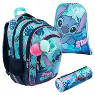 Plecaki worki - Zestaw St. Majewski Plecak Szkolny Worek Na Buty Piórnik Tuba Stitch Cool - miniaturka - grafika 1