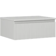 Szafki łazienkowe - Mexen Rivel szafka łazienkowa podumywalkowa 60 cm z blatem, 1 szuflada, ryflowana , szara mat - 91A20-06023-1-BFC62 - miniaturka - grafika 1