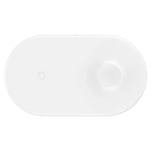 Baseus Smart 2in1 Wireless Charger podwójna ładowarka bezprzewodowa indukcyjna Qi smartfon + Apple Watch biały (WX2IN1-02) - Ładowarki do telefonów - miniaturka - grafika 4