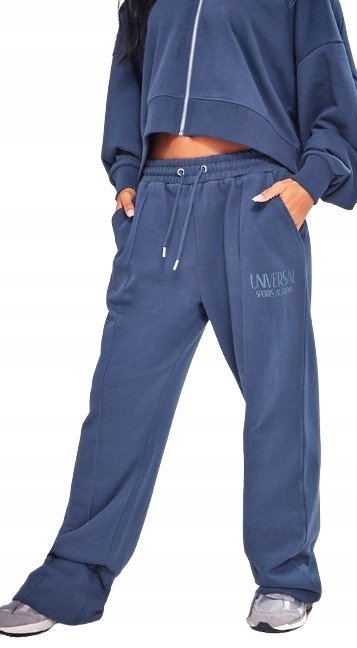 PRETTYLITTLETHING SPODNIE GRANATOWE DRESOWE M EGT