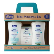 Kosmetyki kąpielowe dla dzieci - Chicco Baby Moments zestaw płyn do kąpieli 200ml + szampon 200ml + woda toaletowa 100ml - miniaturka - grafika 1