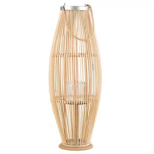 Beliani Lampion jasne drewno 84 cm TAHITI - Świeczniki - miniaturka - grafika 1