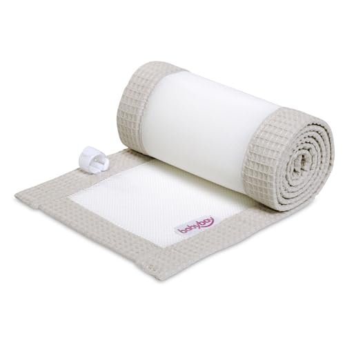 babybay Gniazdko 3D z siateczki waflowej pasuje do modelu Boxspring XXL, biało-szary