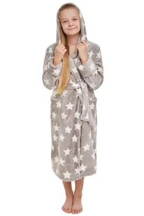 Szlafrok dziecięcy Grey Star szary 146 - Szlafroki dla dzieci - miniaturka - grafika 2