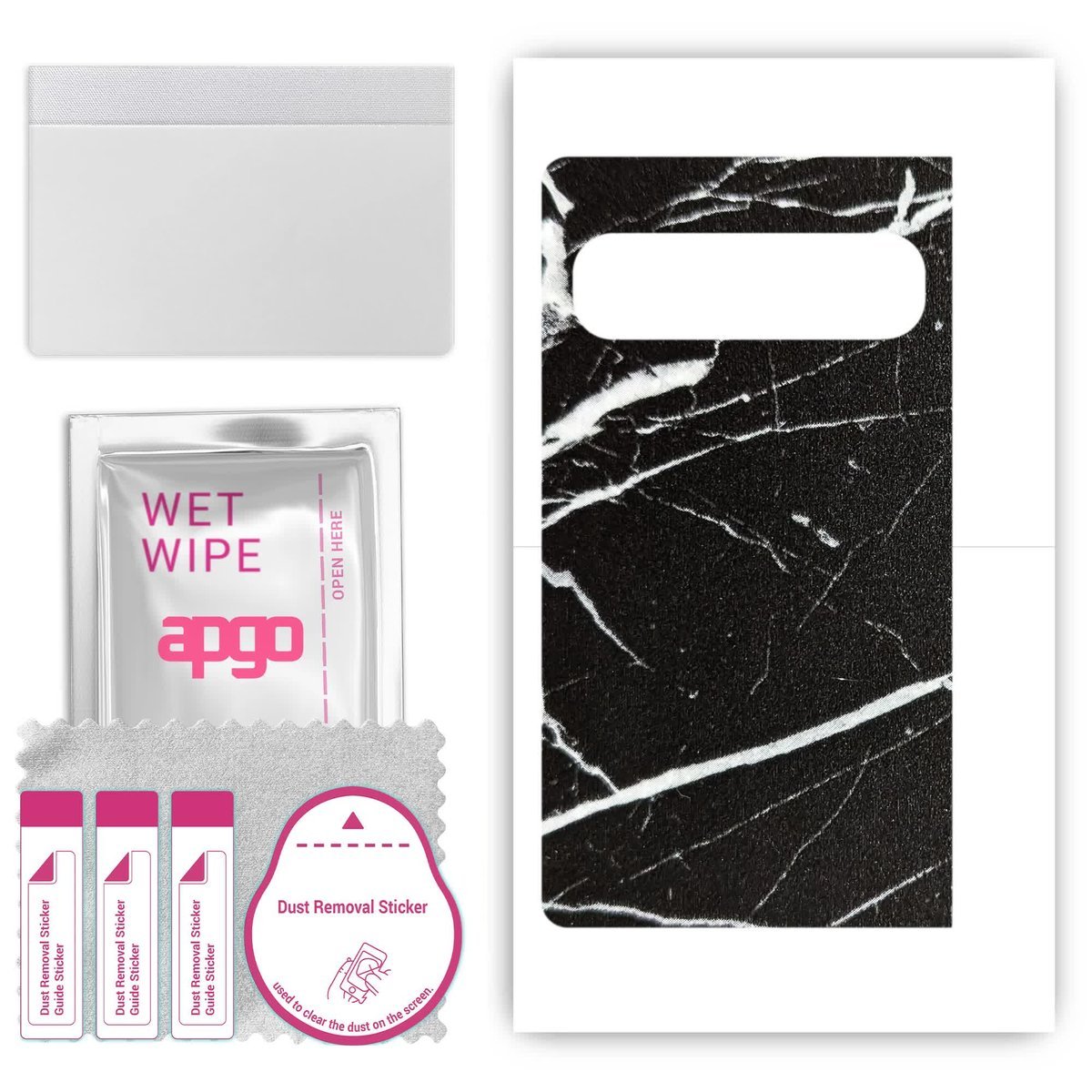 Folia naklejka skórka strukturalna na TYŁ do Google Pixel Fold - Marmur Ciemny - apgo SKINS