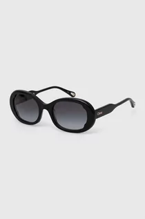 Okulary przeciwsłoneczne - Chloé okulary przeciwsłoneczne damskie kolor czarny - Chloe - grafika 1