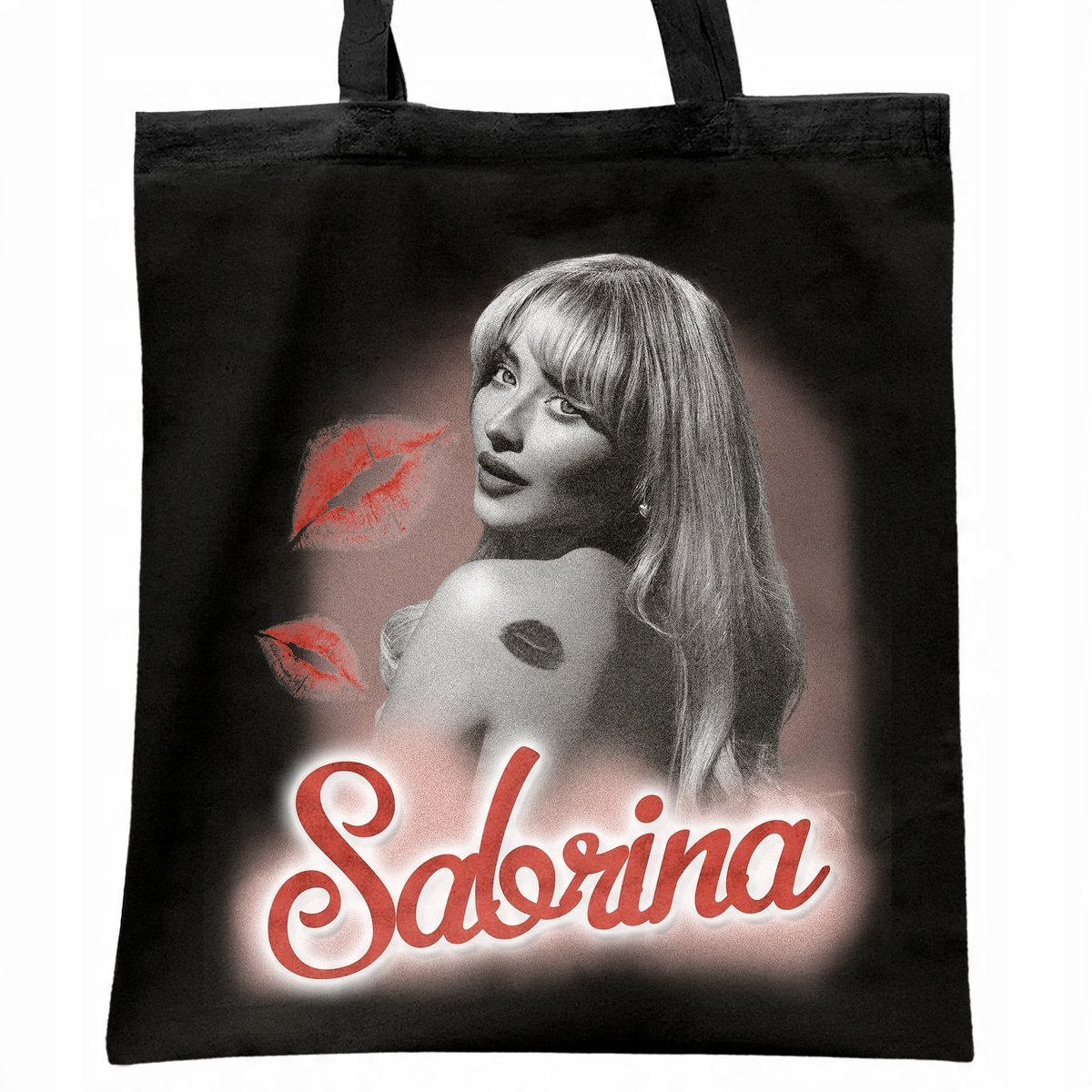 Torba bawełniana czarna na zakupy Sabrina Carpenter Dla Fanów