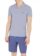 Paski - Emporio Armani Zestaw piżam w paski barwiona przędzą, Duży pasek/dżins, XL - miniaturka - grafika 1