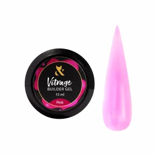 Vitrage Builder Gel Pink 15 ml - Żele do paznokci - miniaturka - grafika 1