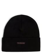 Czapki damskie - Calvin Klein Jeans Czapka damska Kobiety Bawełna czarny jednolity, ONE SIZE - miniaturka - grafika 1