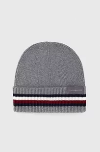 Tommy Hilfiger czapka z domieszką wełny kolor szary - Czapki męskie - miniaturka - grafika 1
