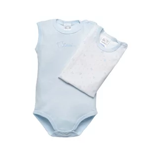 Dwupak body na ramiączkach dla chłopca, biały i niebieski/Olimpias - Body dla niemowląt - miniaturka - grafika 1