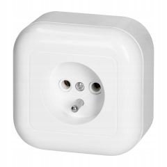 Gniazdo Elektryczne Ścienne Abex Biały