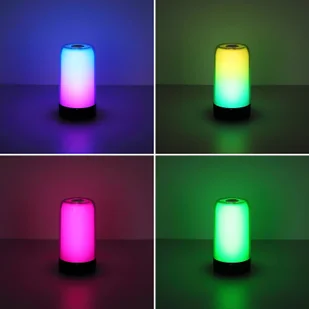 Globo Akumulatorowa lampa stołowa LED Sandrina, szara, Ø 10 cm Bluetooth, RGB - Lampy stojące - miniaturka - grafika 2