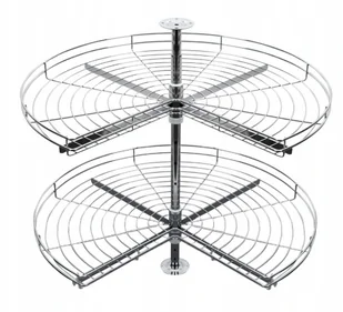 Rejs Kosz narożny- Półka obrotowa 3/4 koła fi- 750 hamulec biała - Meble modułowe i akcesoria - miniaturka - grafika 1