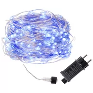 Oświetlenie świąteczne - SPRINGOS Lampki choinkowe SPRINGOS Lampki choinkowe 100 LED druciki mikro na prąd niebieskie UNIWERSALNY 28410-uniw - miniaturka - grafika 1