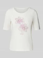 Koszulki i topy damskie - T-shirt o kroju regular fit z okrągłym dekoltem - miniaturka - grafika 1