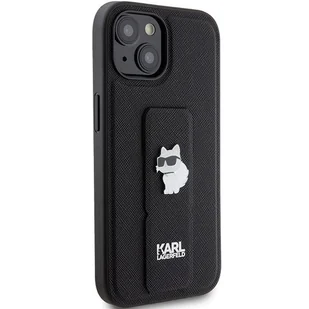 Etui Karl Lagerfeld KLHCP15MGSACHPK Apple iPhone 15 Plus / 14 Plus hardcase Gripstand Saffiano Choupette Pins czarny/black - Etui i futerały do telefonów - miniaturka - grafika 5