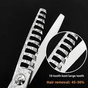 Nożyczki fryzjerskie - TEMU Profesjonalne nożyczki do strzyżenia z wzorem damasceńskim, nożyczki fryzjerskie do cięcia płaskiego, rozcieńczające zęby, nożyczki do usuwania - miniaturka - grafika 1