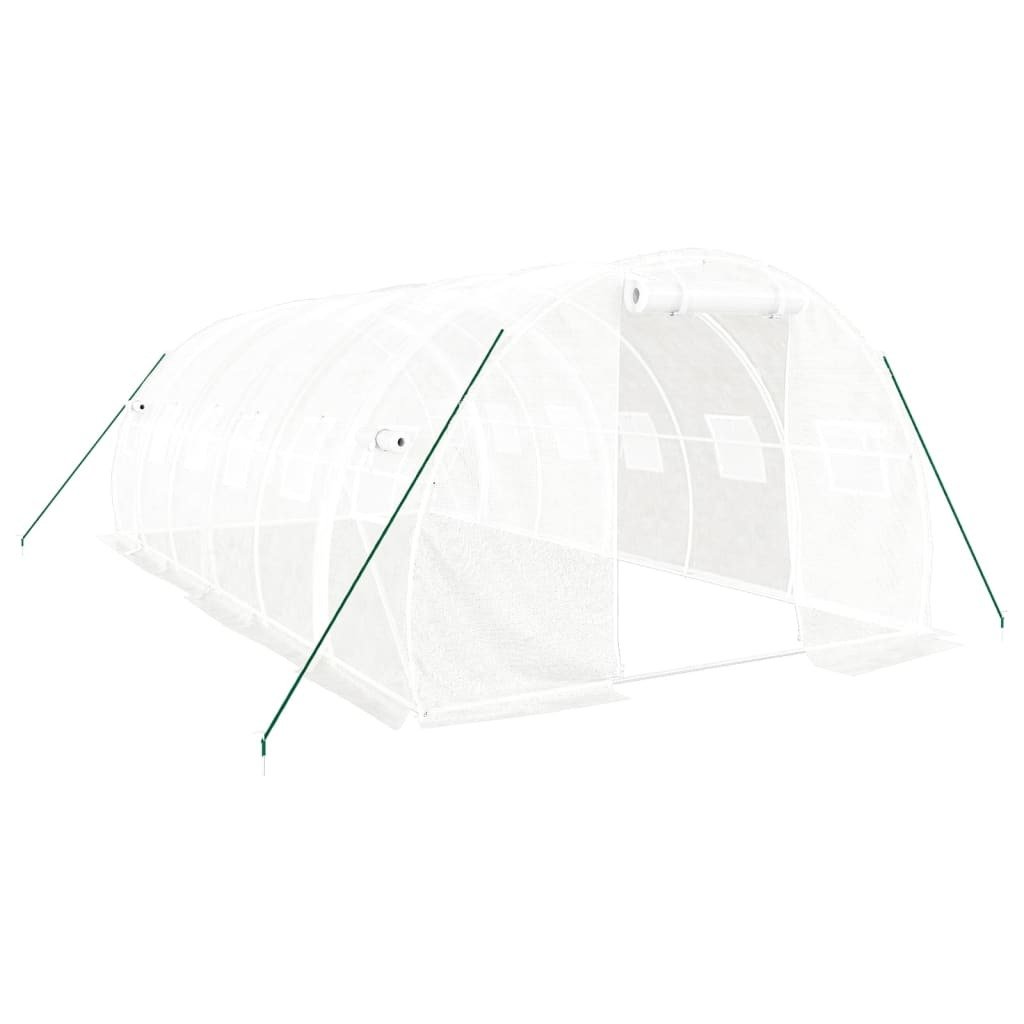 Prolenta Premium - Szklarnia z ramą stalową biała 18 m² 6x3x2 m