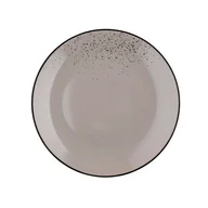 Talerze - Talerz płytki Azurro Brown 27 cm nakrapiany biały - miniaturka - grafika 1