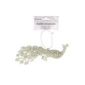 Ozdoby bożonarodzeniowe - Zawieszka paw 19 cm złoty - miniaturka - grafika 1