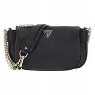 Torebki damskie - GUESS Torebka Damska na ramię Skóra Ekologiczna Czarna Shoulder Bag - miniaturka - grafika 1