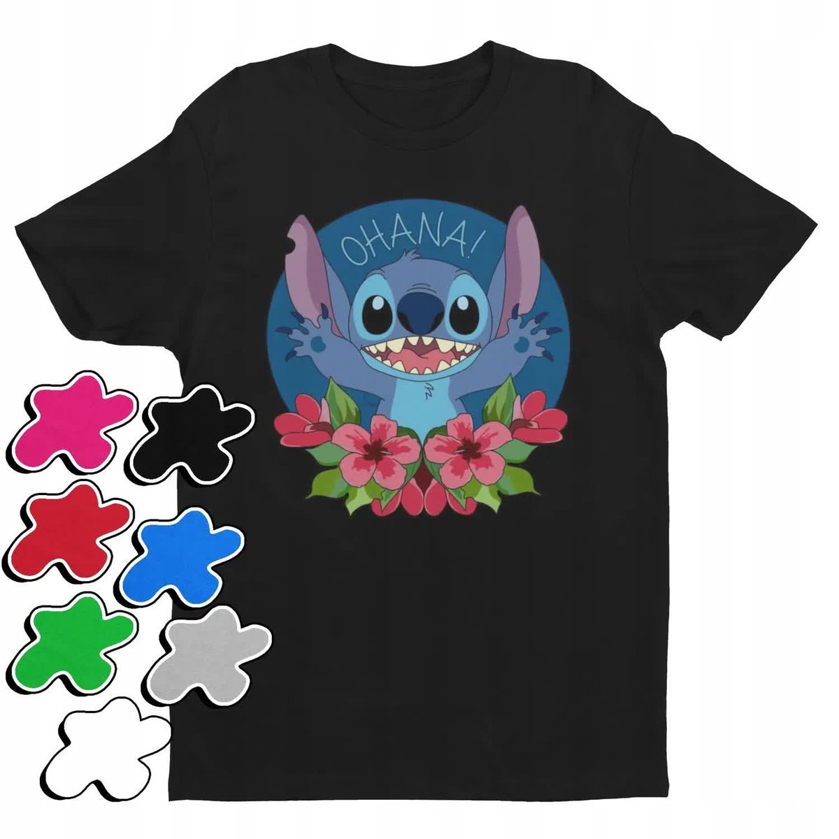 Koszulka T-Shirt Dziecięca Z Nadrukiem Duży Wybór Lilo Stitch -M 134-140