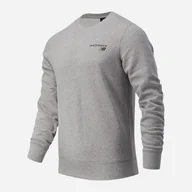 Bluzy męskie - Bluza bez kaptura męska New Balance NBMT03911AG L Szara (194389372350) - miniaturka - grafika 1