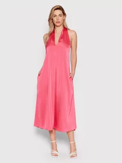 Sukienki - Samse Samse Sukienka koktajlowa Cille F21100203 Różowy Regular Fit - grafika 1