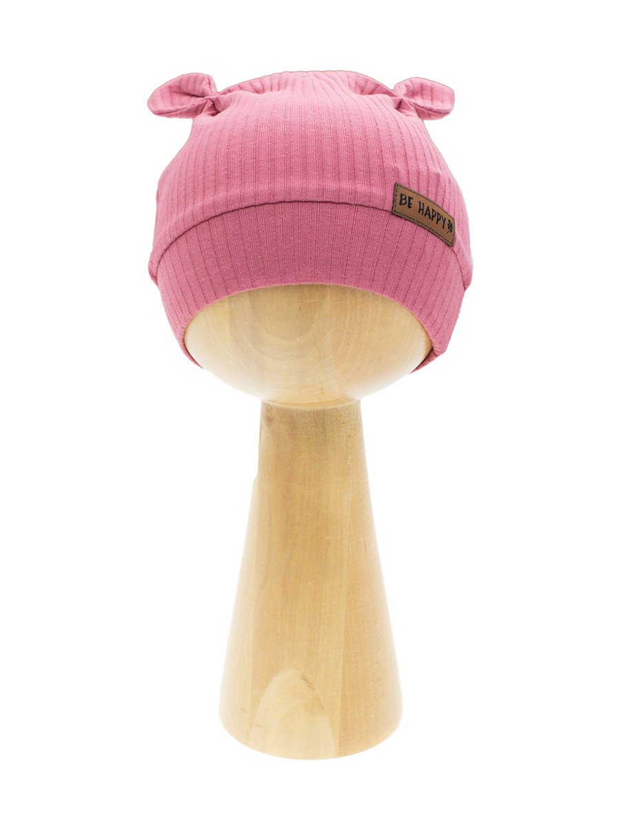 Dziewczęca czapka z uszami różowa Nicol