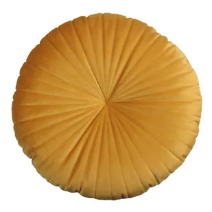 Poduszka VICKY Ø40 cm musztardowa - Poduszki dekoracyjne - miniaturka - grafika 1