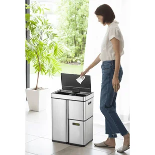 FENIKS EKO Mirage Plus 1x30 L 2x15 L srebrny matowy 8713631191291 - Kosze na śmieci - miniaturka - grafika 2